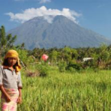 Gunung Agung, Bali's highest volcano at 9,000 feet